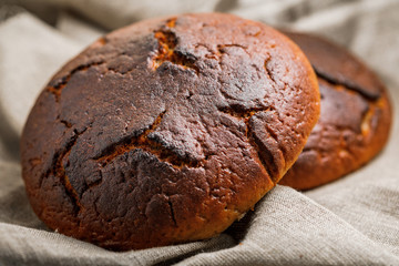 Home bread. Sourdough bread. Whole-grain rye bread