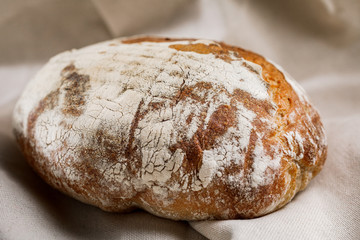 Home bread. Sourdough bread. Whole-grain rye bread