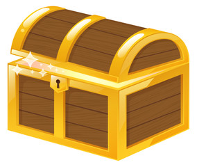 宝箱イラスト_木_開く_光