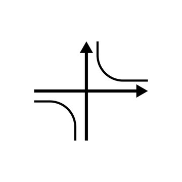 Hyperbola outline icon. Symbol, logo illustration for mobile concept and web design.