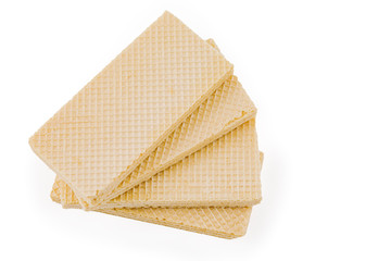 waffle sticks on a white background