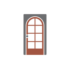 Door icon on background for graphic and web design. Creative illustration concept symbol for web or mobile app