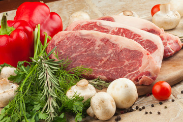 Raw fresh meat steak Ribeye