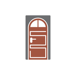 Door icon on background for graphic and web design. Creative illustration concept symbol for web or mobile app