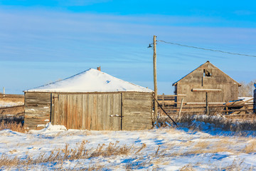 Farm Yard in Winter