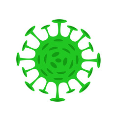 Vector common human virus or bacteria close up for design coronavirus medical banner or poster isolated on white background