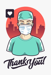 Woman Doctor Thank You