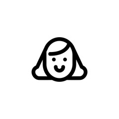 Mother Avatar Outline Icon Logo Vector Illustration
