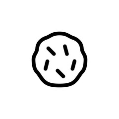 Fototapeta premium Cookies Mother’s Day Outline Icon Logo Vector Illustration 