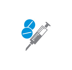 Drugs related icon on background for graphic and web design. Creative illustration concept symbol for web or mobile app