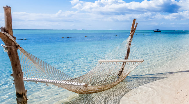 hammock on the beach, Morne Brabant, Mauritius