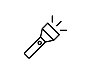 Flashlight line icon