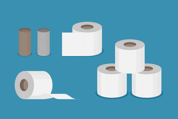 Toilet paper flat icon. Modern flat icon vector set