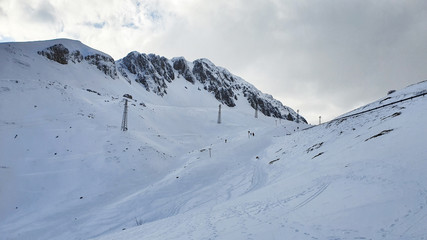 Fototapeta na wymiar View of the top of Monte Terminillo, named 