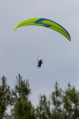 Man doing parachute in the sky