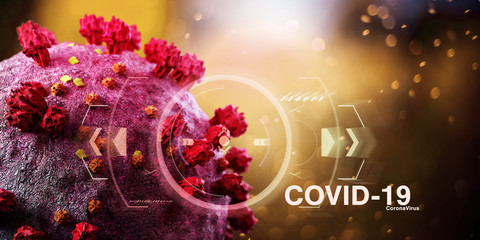 Coronavirus Covid-19 background - 3d rendering