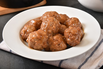 Bowl of Swedish meatballs