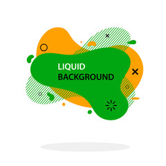 Multicolored flat style abstract vector banner background. Modern geometric liquid form. Modern template. Template for the design for logo, flyer, presentation etc. Vector illustration