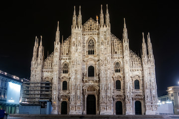 Milan Cathedral, Duomo di Milano, at night. Italy. Milan Chatedral is one of the largest churches...