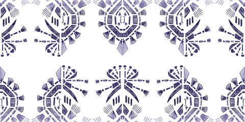 Seamless abstract pattern. Geometric embroidery. Folk ornament. Tribal ethnic vector texture.