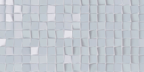 abstract white modern fututistic square background in blue toned lighting 3d render illustration background texture