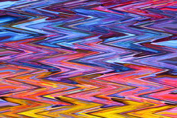 Seamless computer-generated illustration.  Abstract fractal background of multicolored Zigzag design.