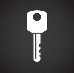 Key icon on background for graphic and web design. Creative illustration concept symbol for web or mobile app