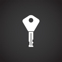 Key icon on background for graphic and web design. Creative illustration concept symbol for web or mobile app