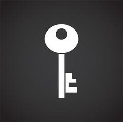 Key icon on background for graphic and web design. Creative illustration concept symbol for web or mobile app