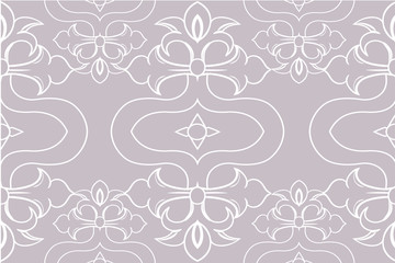 Seamless damask pattern wallpaper. Vintage decor in Victorian surface style