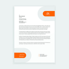 Obraz premium Letterhead design template for business and corporate company