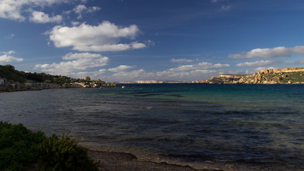 marine panoramas of the islands of Malta and Gozo