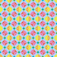 Beautiful of Colorful Rhombus Pattern, Reapeated, Abstract, Illustrator Pattern Wallpaper. Image for Printing on Paper, Wallpaper or Background, Covers, Fabrics