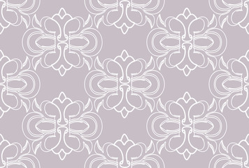 Seamless damask pattern wallpaper. Vintage decor in Victorian surface style