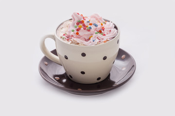 cappuccino coffee with decorations
