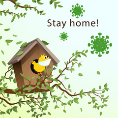 Illustration on the theme of safety in an outbreak.