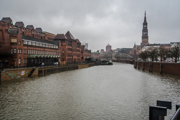 Fototapeta na wymiar Rainy Hamburg