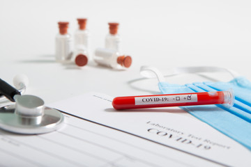 World coronavirus epidemic concept. Pandemic COVID-19, 2019-nKoV. Coronavirus vaccine testing....