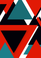 Abstract, triangle geometry, scattered vertically For vector design