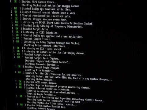 Schermata avvio sistema operativo