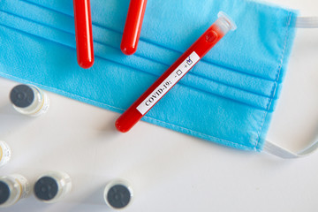 World coronavirus epidemic concept. Pandemic COVID-19, 2019-nKoV. Coronavirus vaccine testing....