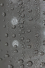 Water drops in plastic bottle macro background high quality
