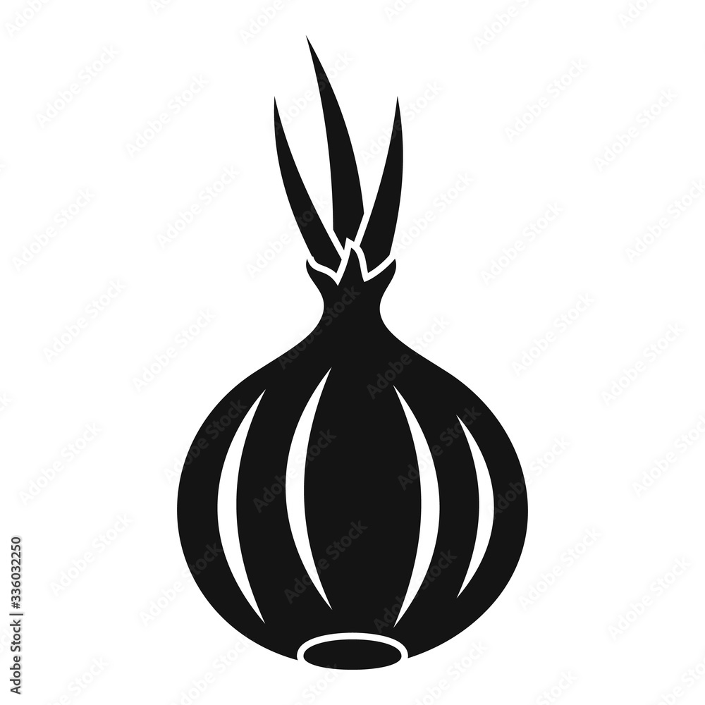 Poster onion icon. simple illustration of onion vector icon for web design isolated on white background