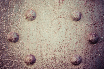 Old Rusty Metal with Rivets