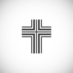 Cross icon on background for graphic and web design. Creative illustration concept symbol for web or mobile app