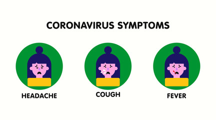 Coronavirus symptoms background illustration vector