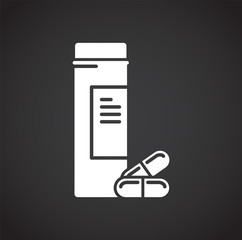 Drugs related icon on background for graphic and web design. Creative illustration concept symbol for web or mobile app
