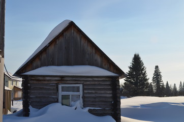 house in the snow