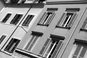 Rome, Italy. Black and white retro style.