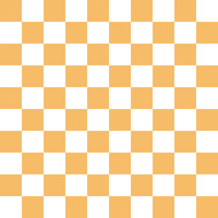 市松模様　オレンジ　L　5